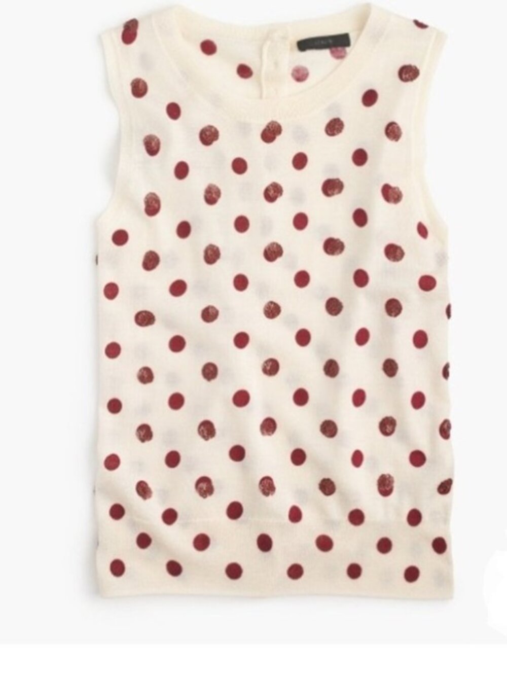 NWT J. Crew Jackie Sweater Shell in Sequin Polka Dot Size M - Picture 3 of 3